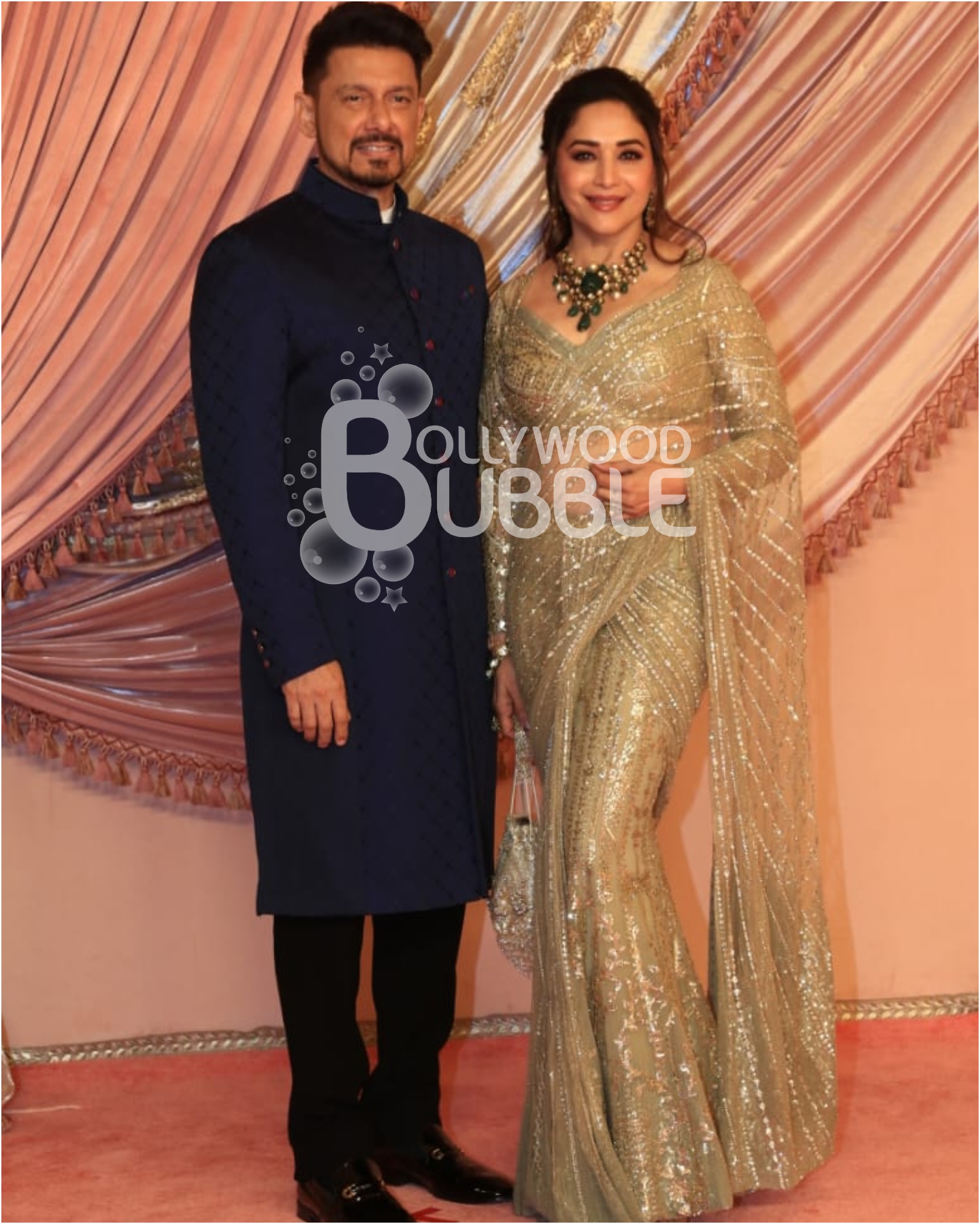 Madhuri Dixit with her husband at the Sangeet ceremony of Anant Ambani and Radhika Merchant