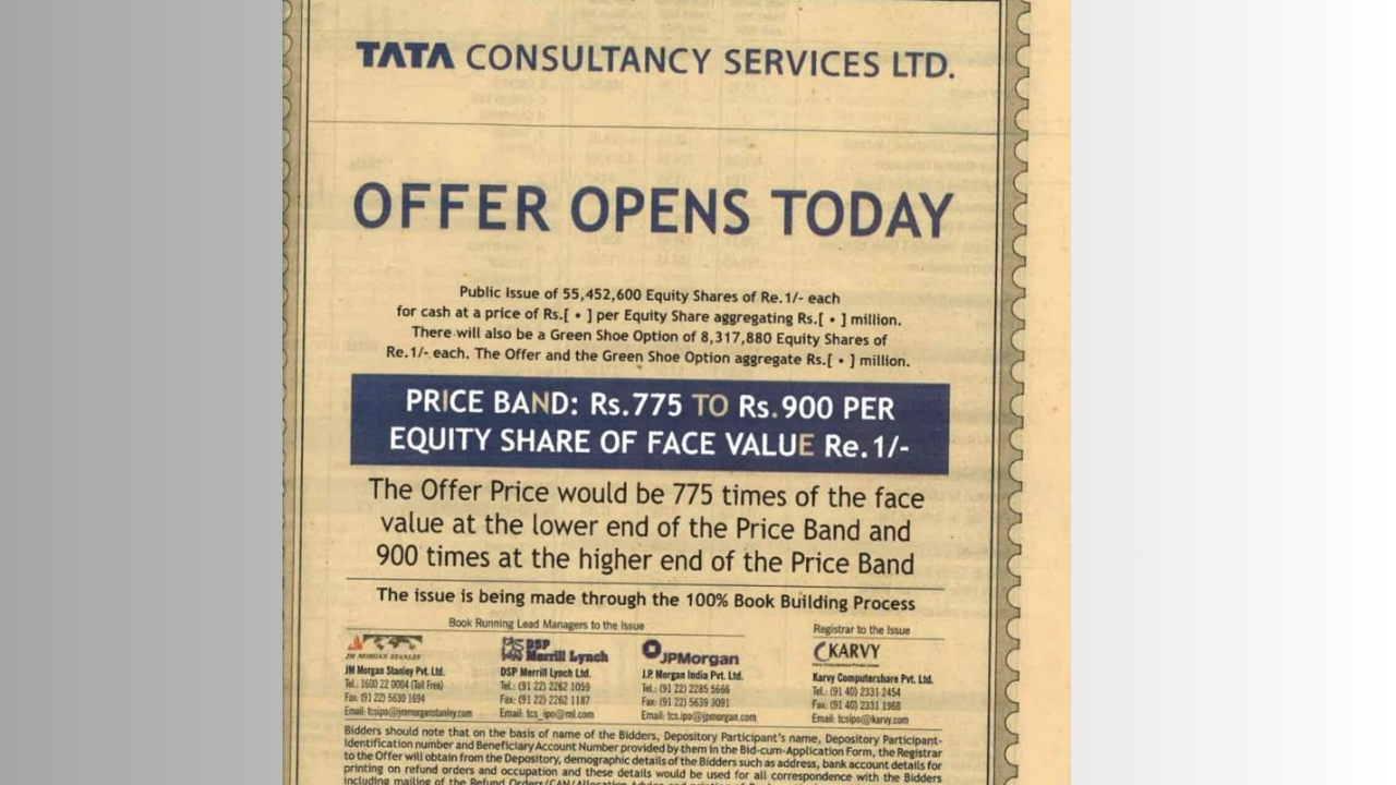 TCS IPO