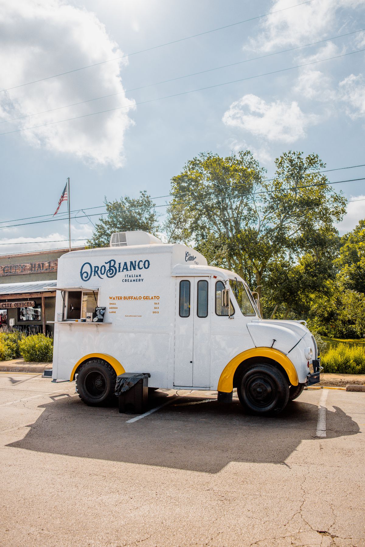 A small ice cream truck.