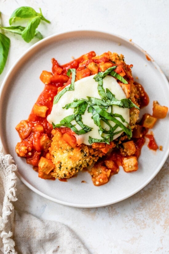 Chicken with eggplant parmesan