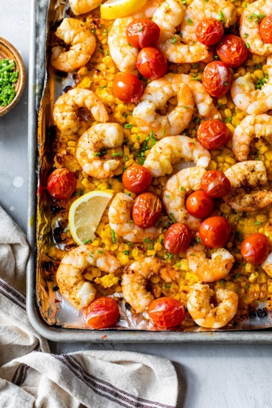 Old Bay Skillet Shrimp with Corn and Tomatoes