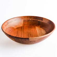 Salad bowl on white background