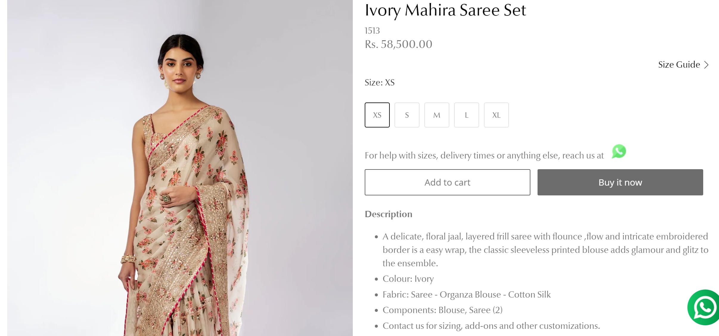 Manu Bhaker's saree is from Gopi Vaid and costs Rs 58,500 (www.elahe.in).