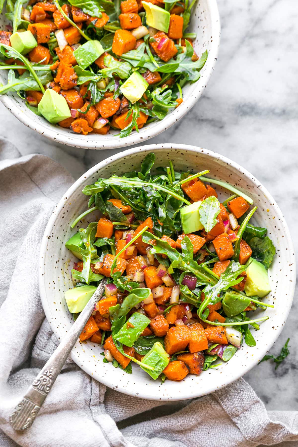 Sweet potato and avocado salad