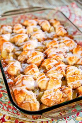 Apple pie cookies in a baking dish