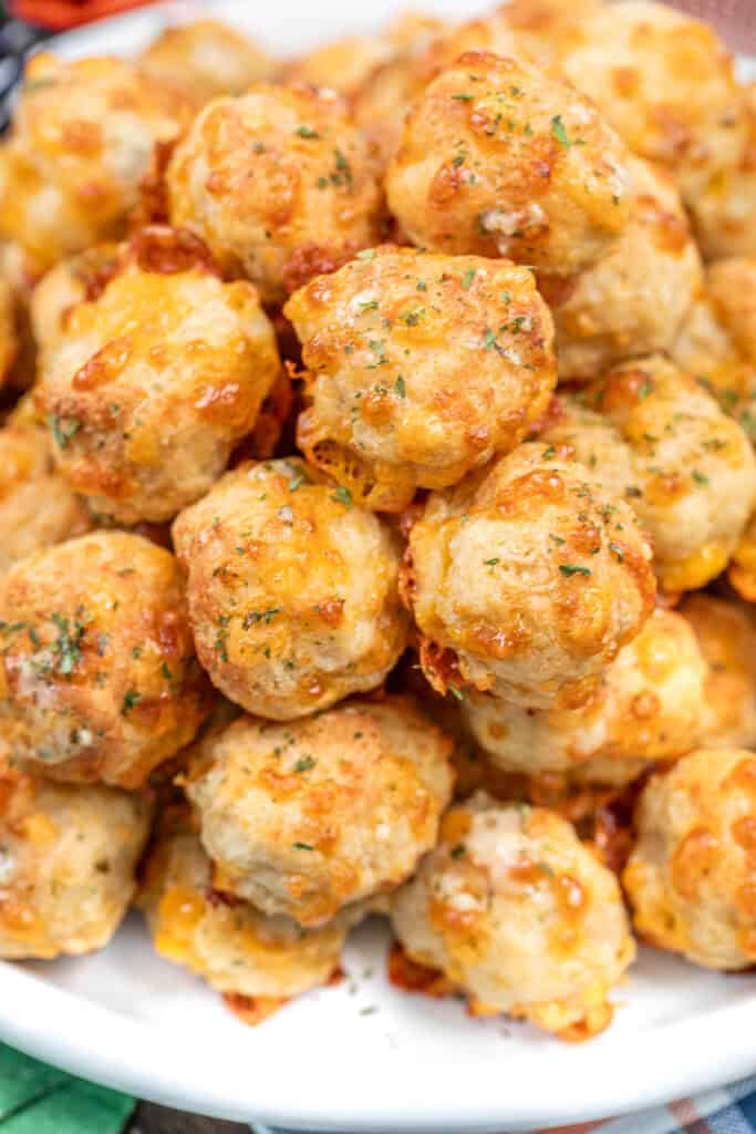 Chicken meatballs with cheddar cheese