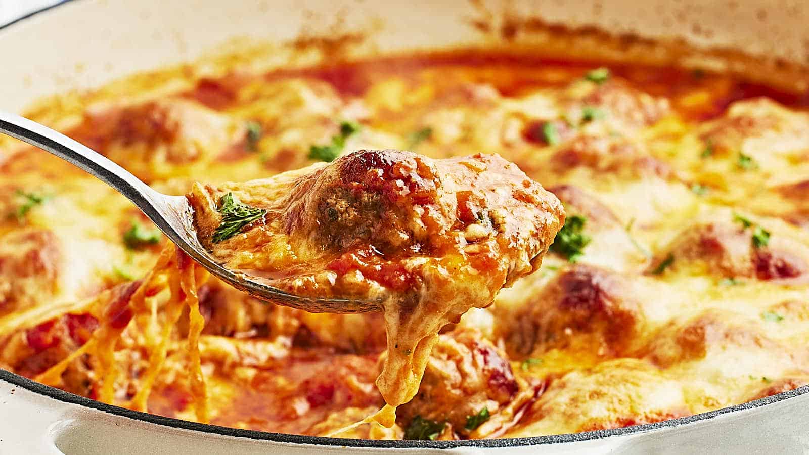 Meatball Casserole with Cheese 