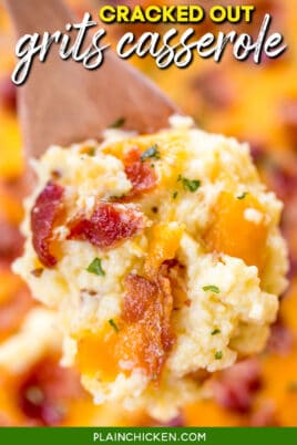 tablespoon of bacon and cheese grits