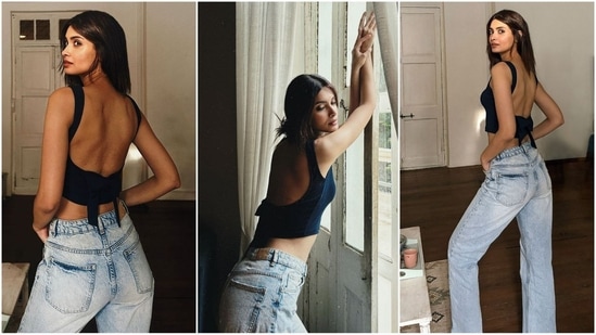 Diana Penty's latest look is a masterclass in minimalist aesthetics. She wore a chic blue crop top with a striking bow detail at the back, paired perfectly with straight-cut jeans. The simple combination oozed style, proving that less is more when it comes to achieving a modern yet understated look. (Instagram)