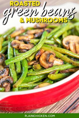 green bean and mushroom oven dish