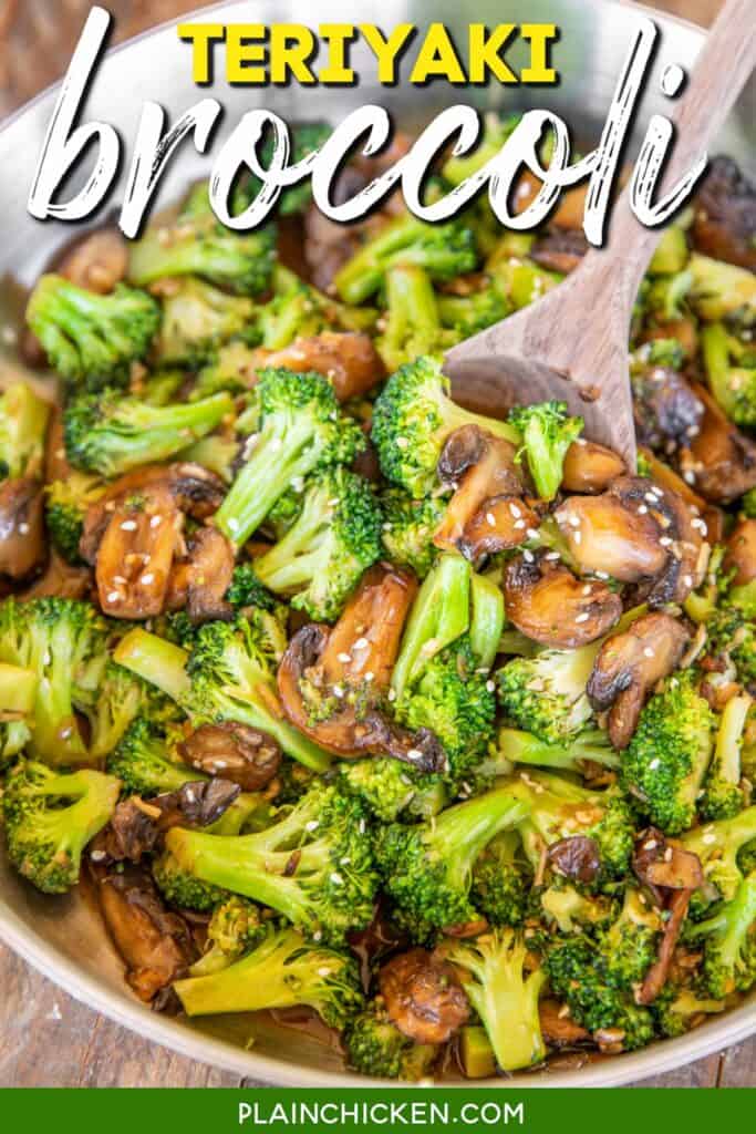 Broccoli and mushroom skillet