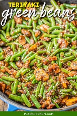 Teriyaki Green Bean and Mushroom Skillet