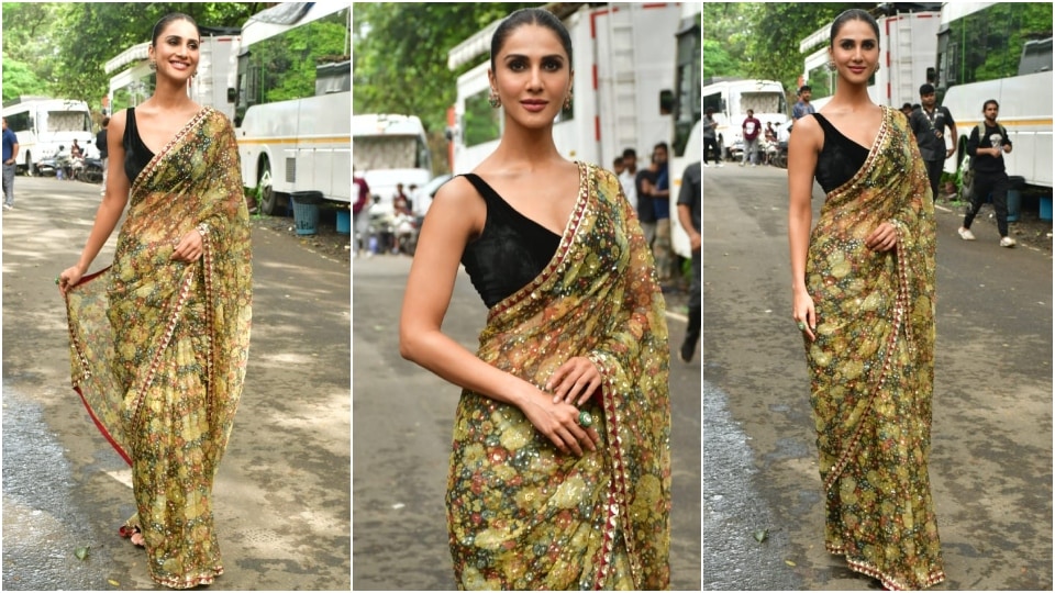 Vaani Kapoor promotes Khel Khel Mein. (HT Photo/Varinder Chawla)