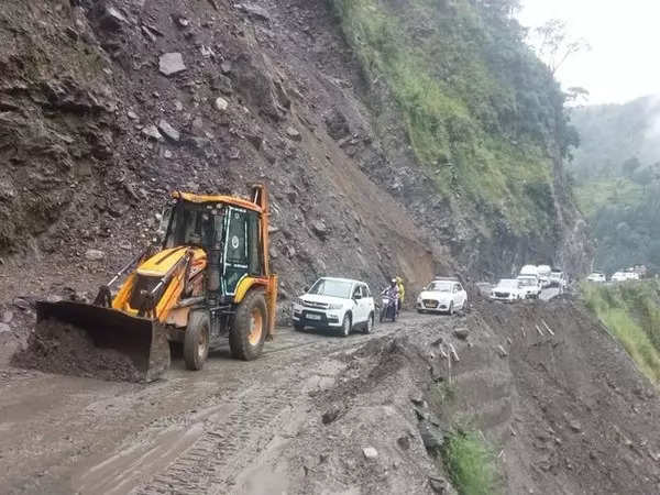 Road leading to Badrinath Credit ANIChamoli Police