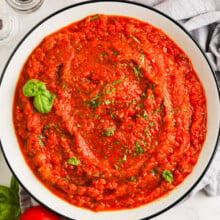 A bowl of fresh tomato sauce