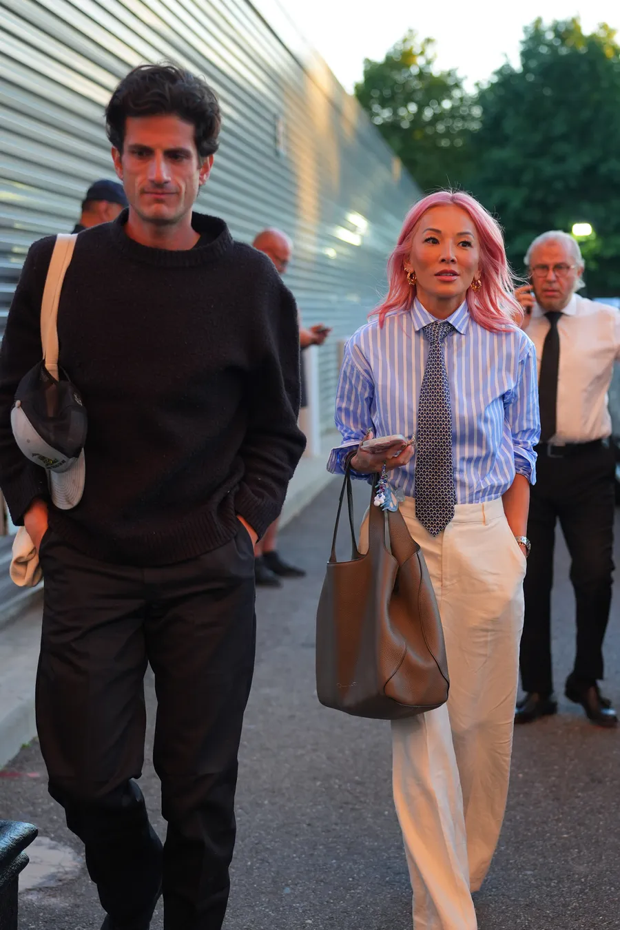 Jack Schlossberg and Tina Leung made their appearance