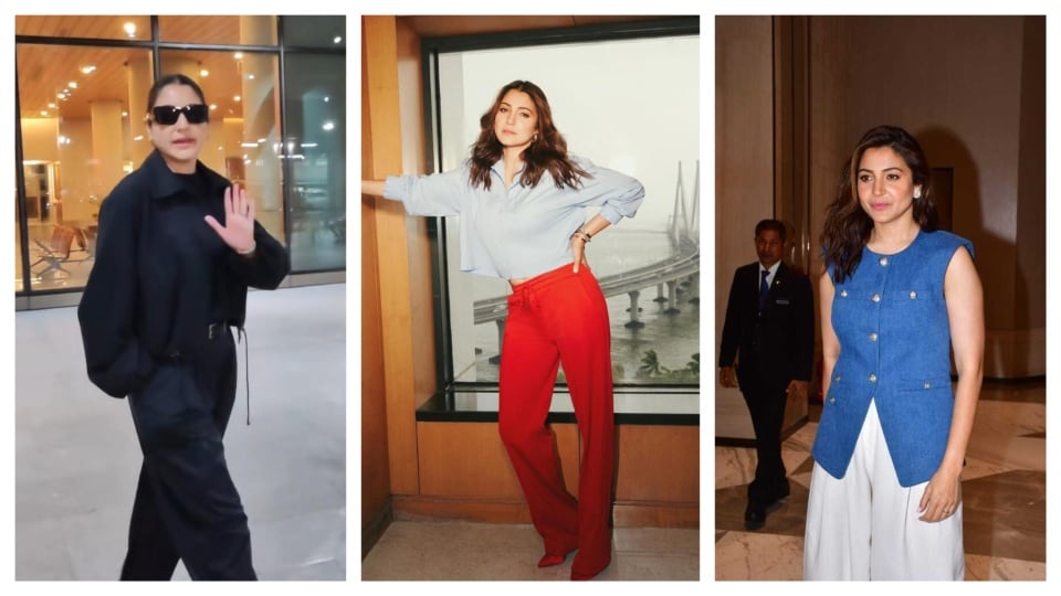 Anushka Sharma dazzled in several versions of her glamorous shirt-and-pants look. (Instagram)