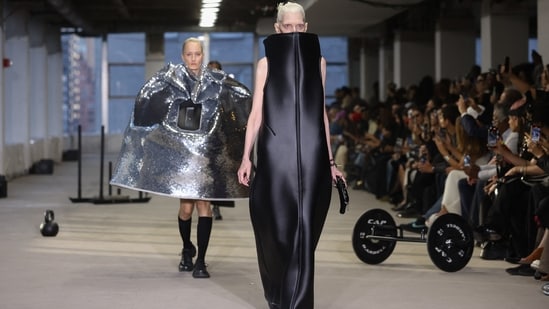 A model walks the runway at the Melitta Baumeister Spring/Summer 2025 fashion show during New York Fashion Week in September. (Getty Images via AFP)