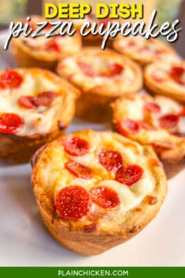 Pepperoni pizza cup plate