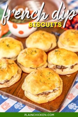 Roast Beef Biscuit Tray with French Dip