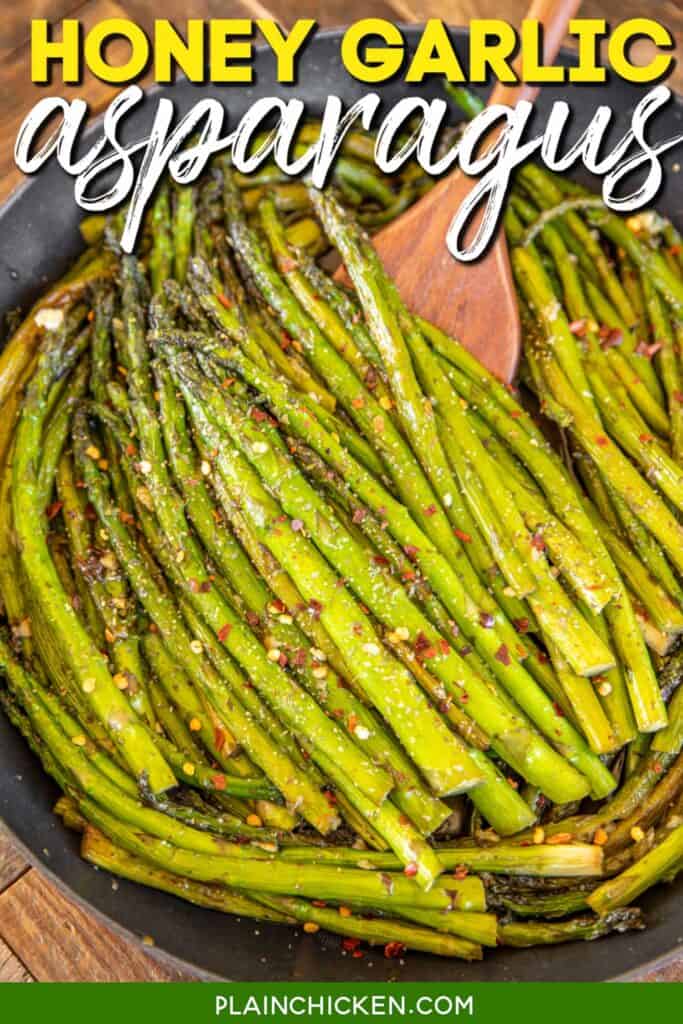 asparagus in a pan