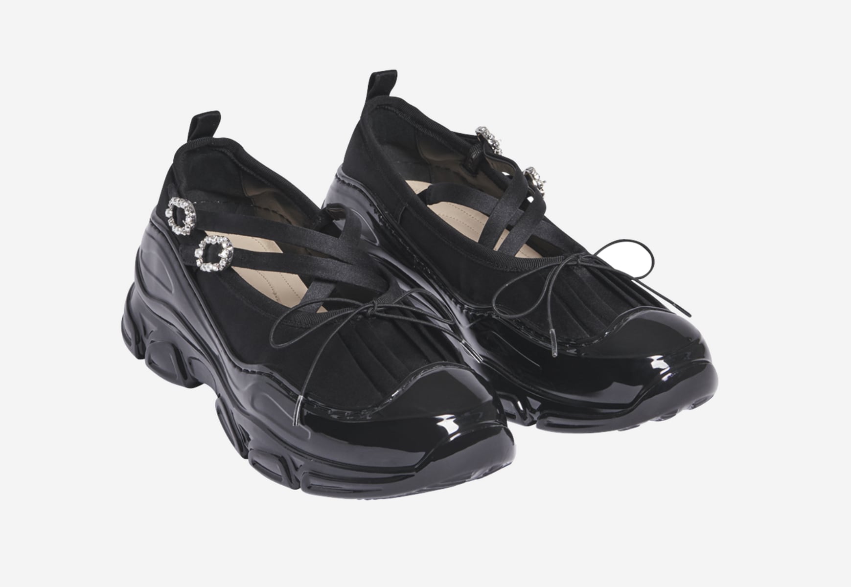 Crystal Buckle Tracker Ballerina by Simone Rocha