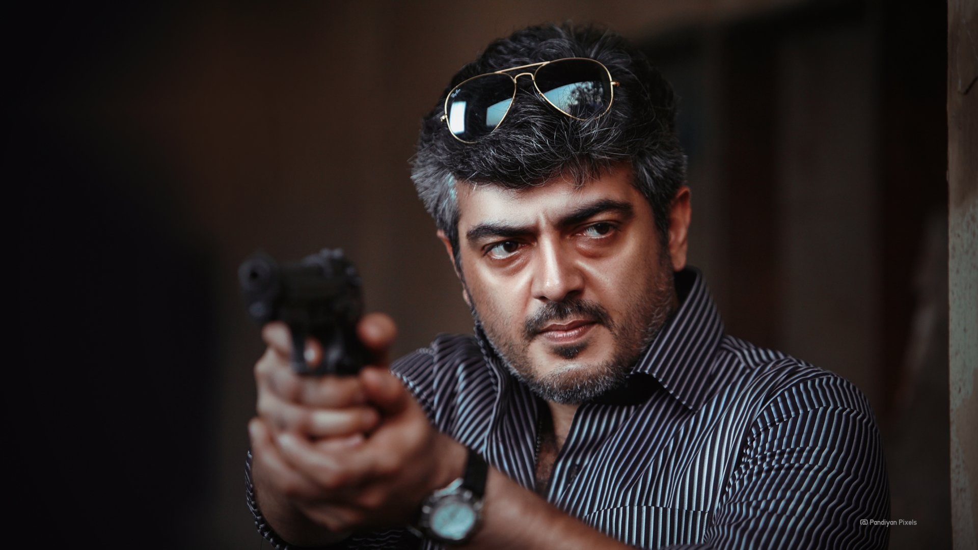 Ajith starred in Venkat Prabhu's 2011 heist thriller Mankatha.