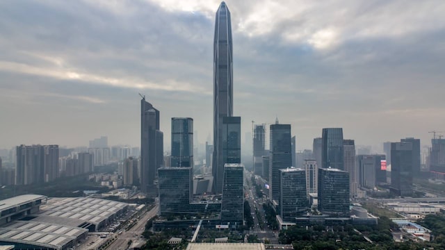 5. Ping An Financial Center, Shenzhen, China | Standing at 599 meters tall, the Ping An Financial Center is the fifth tallest building in the world. It has 115 floors, making it a significant addition to Shenzhen’s architectural landscape. (Image: Shutterstock)