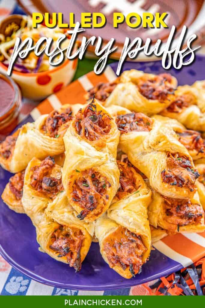 BBQ Pulled Pork Puff Pastry Bites Platter