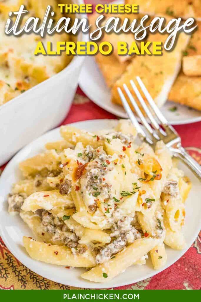 Pasta Casserole Dish with Italian Sausages