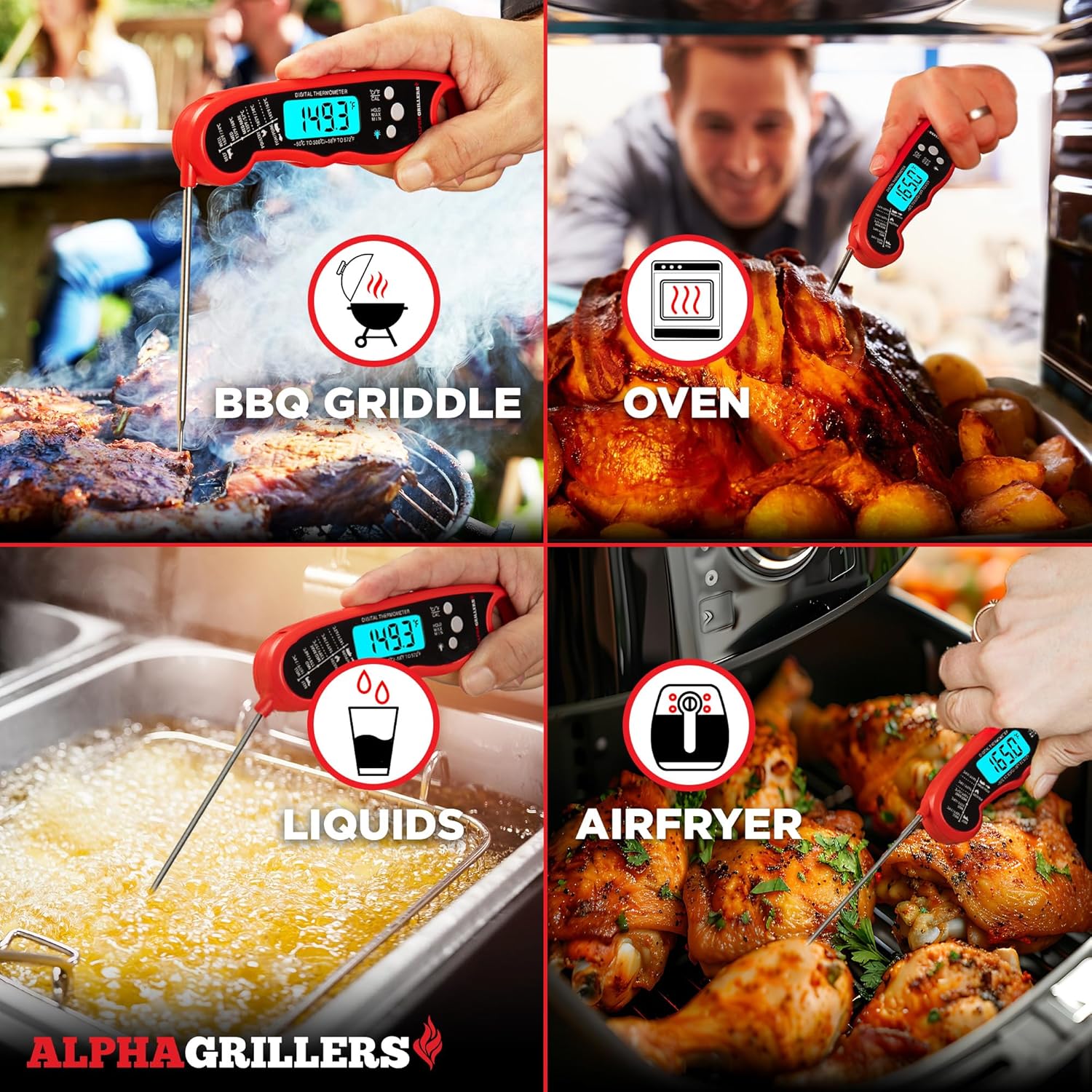 Alpha Grillers Instant Read Digital Thermometer