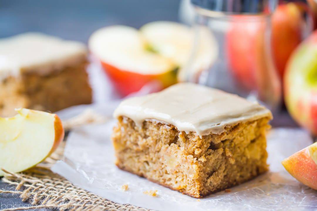 Apple Blondies with Maple Glaze