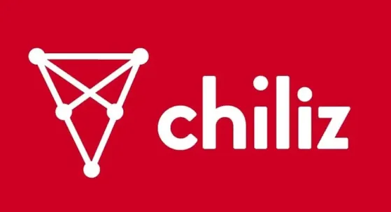 Chiliz logo with red background.