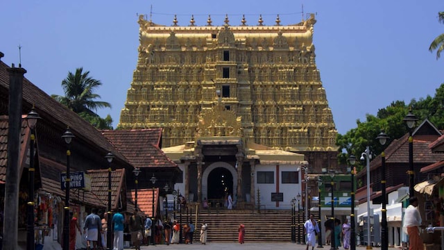 Padmanabhaswamy Temple, Kerala: Known for its intricate architecture and wealth, the Padmanabhaswamy temple in Thiruvananthapuram is dedicated to Lord Vishnu. The temple's unique idol, depicted in a reclining posture, captivates visitors and devotees alike.