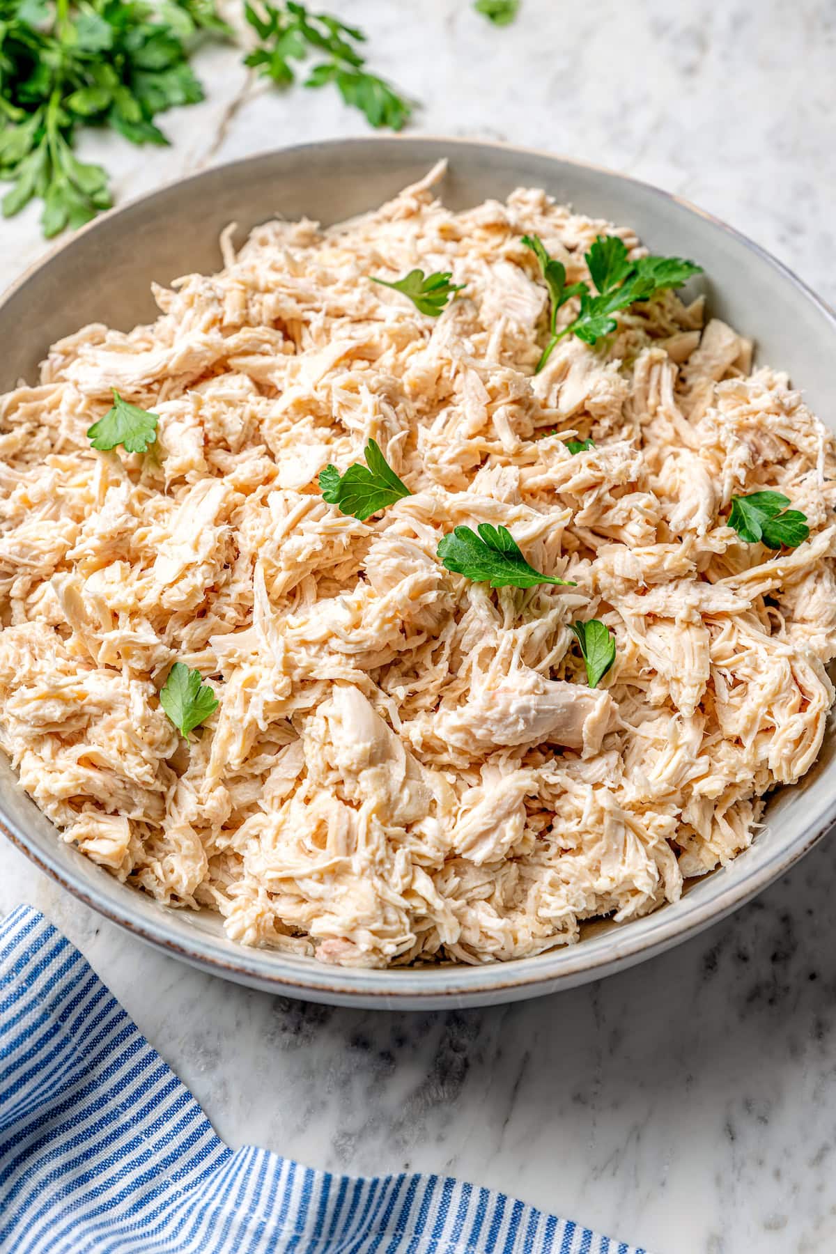 Crockpot Shredded Chicken Bowl