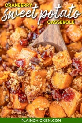 remove sweet potato casserole from baking dish