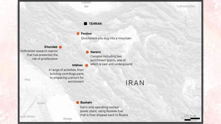 India Tv - Iranian Nuclear Facilities: The map describes the main known facilities of Iran's nuclear program.